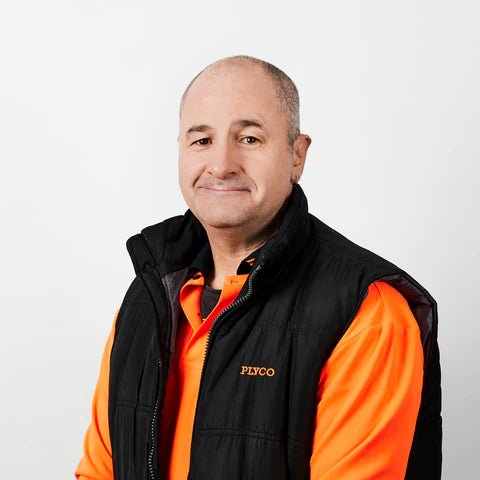 Bill Folino, team member at local plywood supplier Plyco which delivers Laserply panels across New Zealand