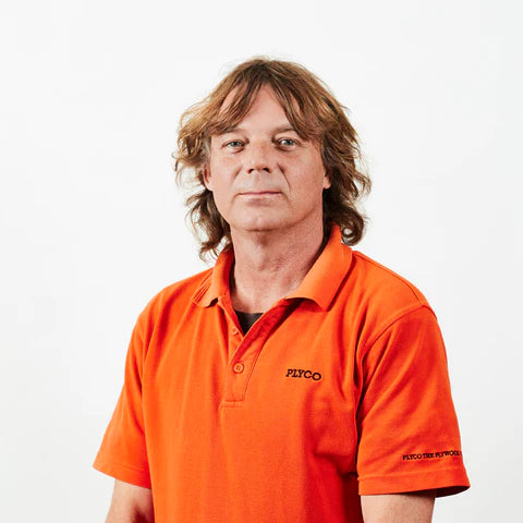 Michael Sheehan, team member at local plywood supplier Plyco which delivers Laserply panels across New Zealand
