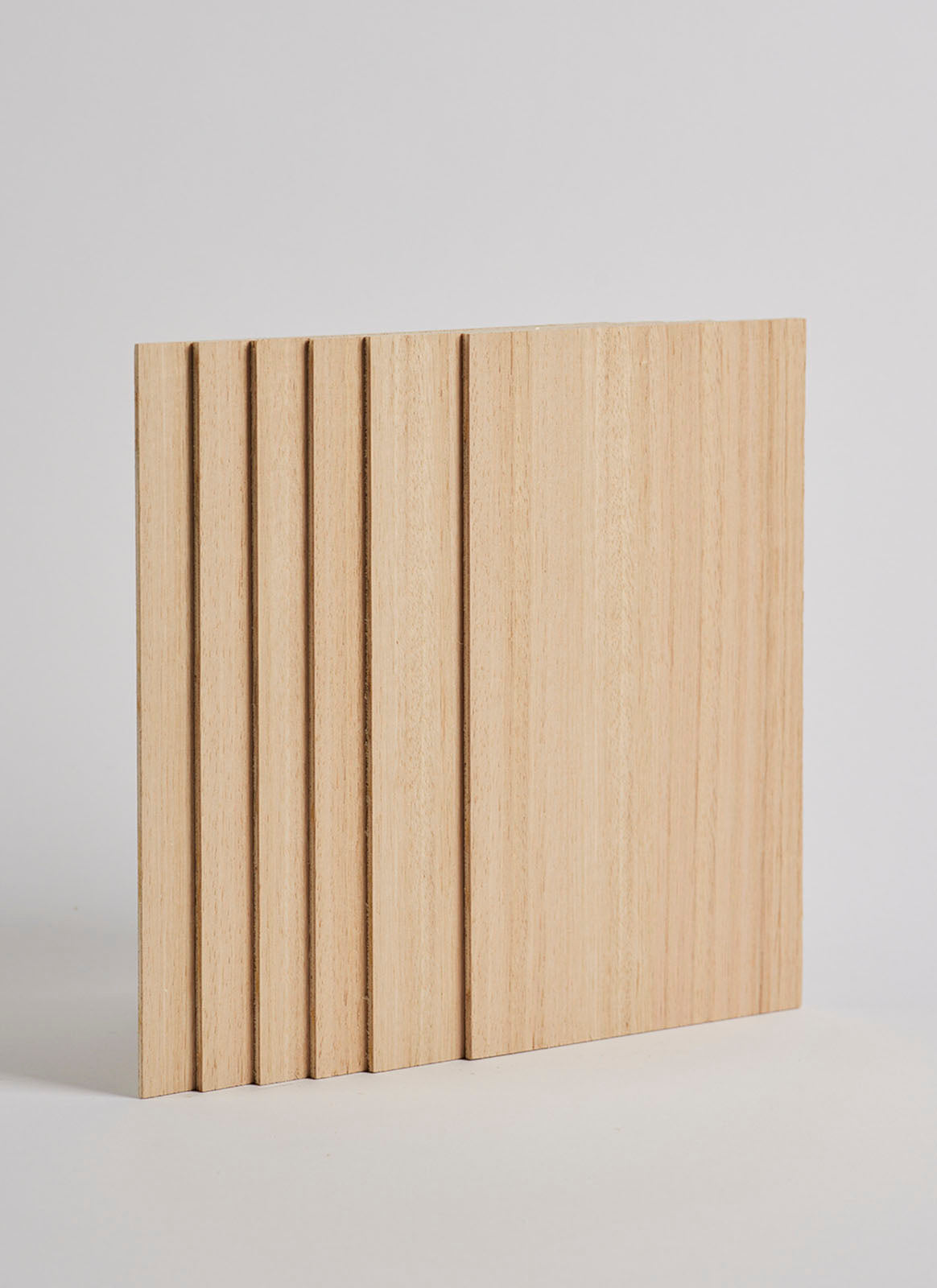 Melbourne plywood supplier Plyco's 3mm Victorian Ash Legnoply Pack for laser cutting and engraving on a white background