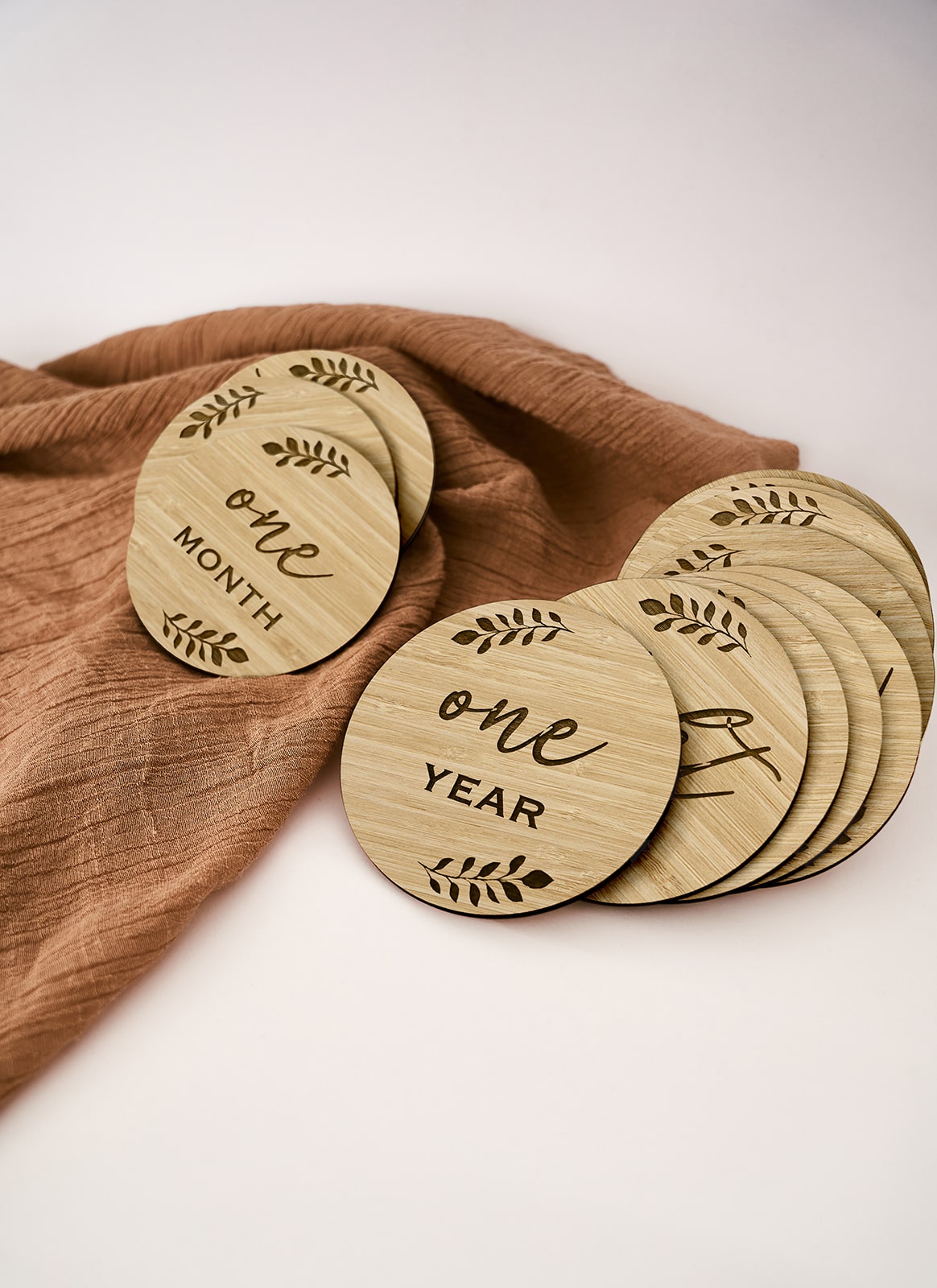 Another laser cutting/engraving project on a white background using 3mm Narrow Grain Bamboo Carbonised Micropanel Pack from Melbourne plywood supplier Plyco