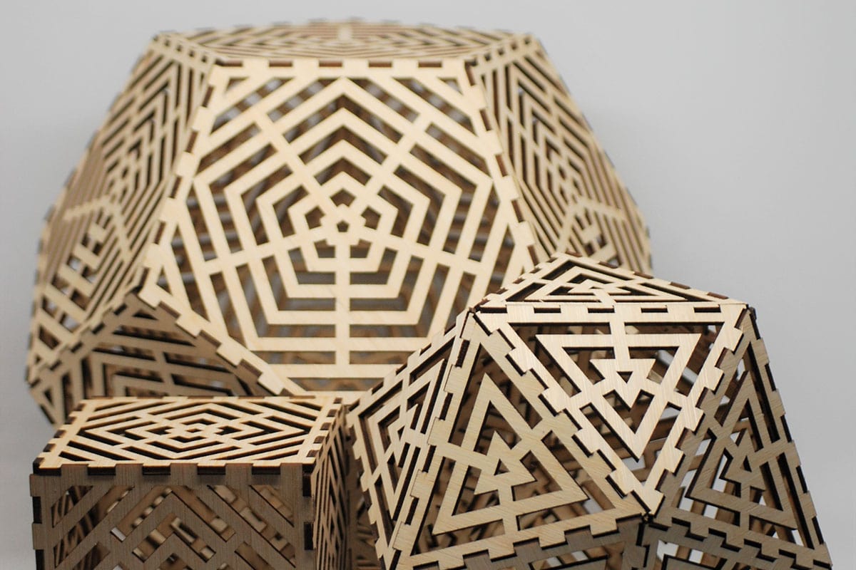 Victorian Plyco customer Invincible Creations uses the Melbourne plywood supplier's Birch Laserply and Poplar Laserply for wonderful geometric creations
