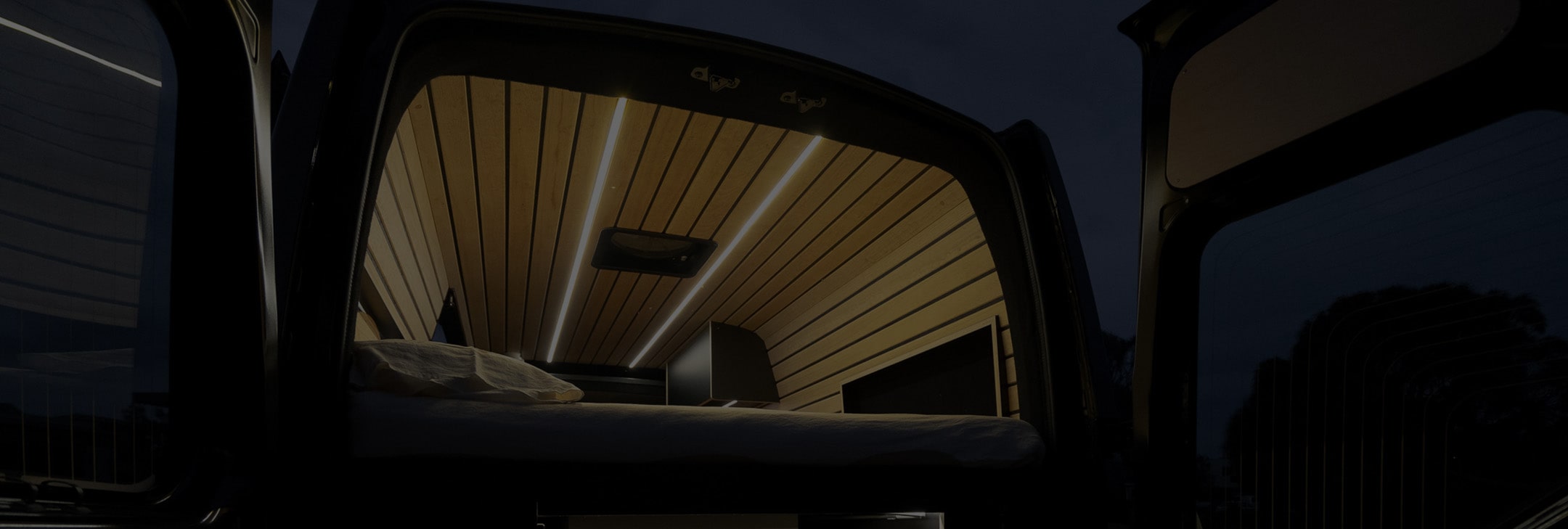 Plyco customer Built For Advanture's glorious RV fitout featuring the plywood supplier's lightweight Laminated Poplar Timber Veneer Sheets for caravan interiors